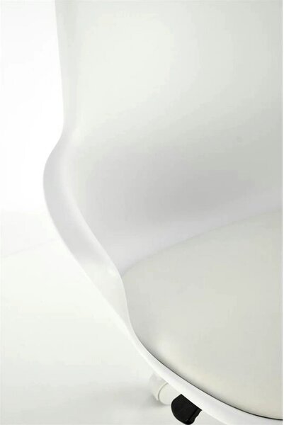 Scaun birou GASLY, alb, piele ecologica, 62x64x80/92 cm