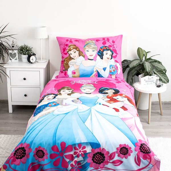 Lenjerie de pat pentru copii din bumbac pentru pat de o persoană 140x200 cm Princezny "Heart" – Jerry Fabrics