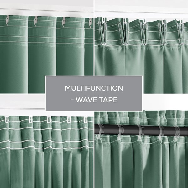 Draperie verde-deschis dimout (semi-opacă) 140x245 cm Kierra – Restilo