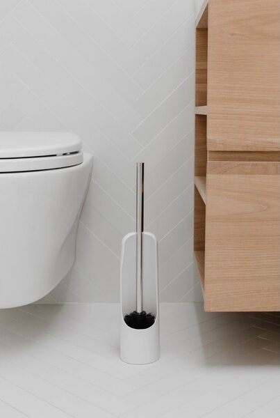 Perie de WC albă din plastic Touch – Umbra