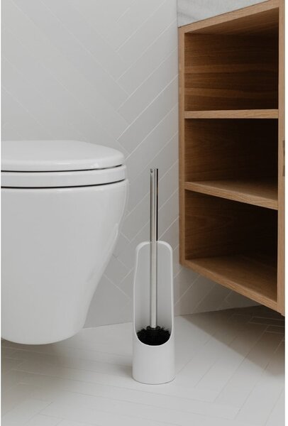 Perie de WC albă din plastic Touch – Umbra