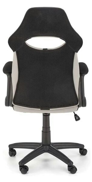 Scaun birou BLOOM, gri/negru, stofa clasica/metal, 65x48x110/120 cm