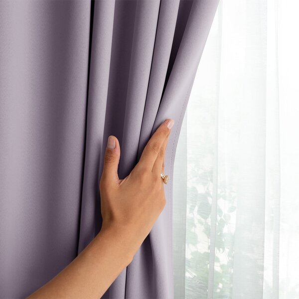 Draperie roz prăfuit dimout (semi-opacă) 140x175 cm Kierra – Restilo