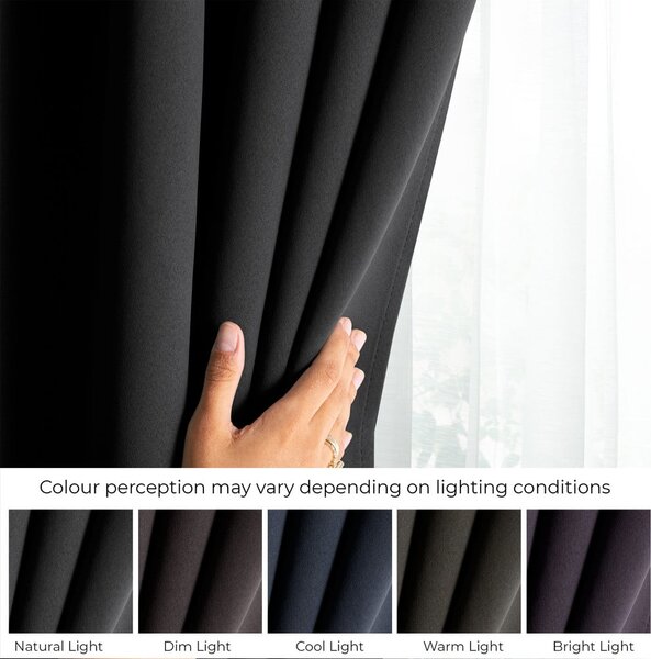 Draperie neagră dimout (semi-opacă) 140x245 cm Kierra – Restilo