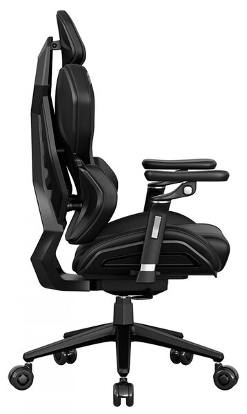 RXGAMER K6-6102 Scaun ergonomic, cotiere 5D, tetiera 2D, mecanism multifunctional inclinare/blocare, pivotant, PU, Negru