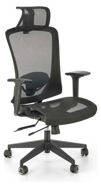 Scaun birou GOLIAT, negru, stofa clasica, 63x63x125 cm