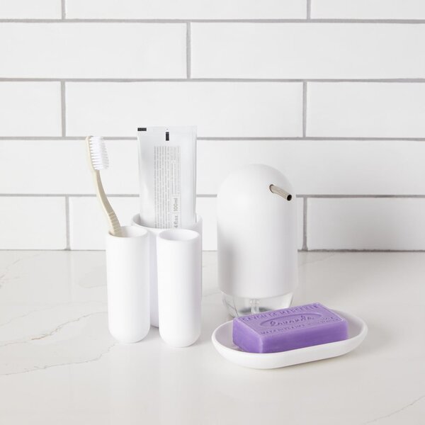 Dozator de săpun lichid alb din plastic 230 ml Touch – Umbra