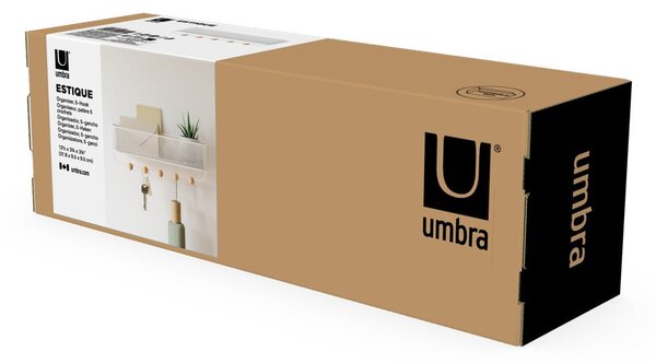 Cuier pentru chei de montat pe perete din metal Estique – Umbra
