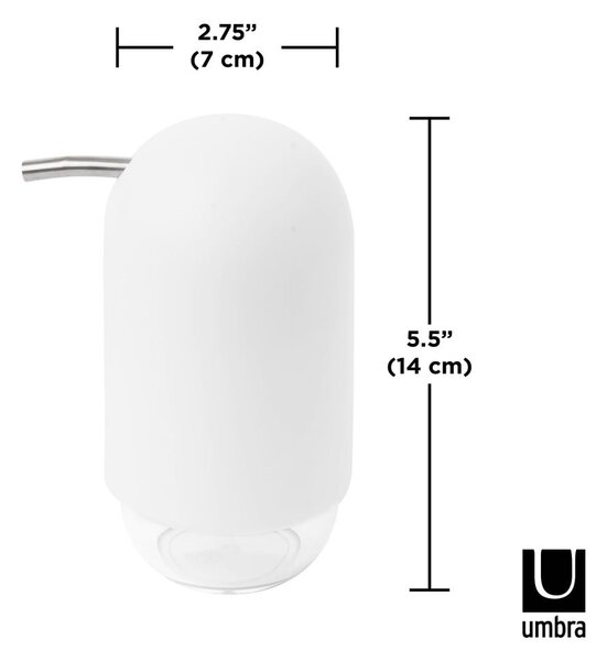 Dozator de săpun lichid alb din plastic 230 ml Touch – Umbra