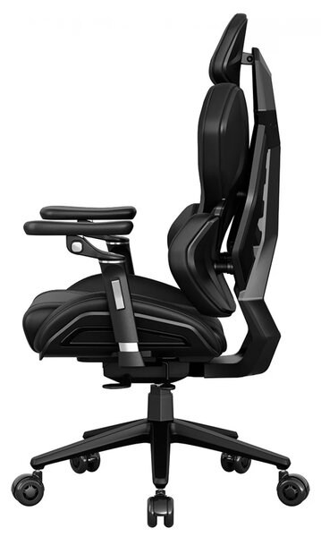 RXGAMER K6-6102 Scaun ergonomic, cotiere 5D, tetiera 2D, mecanism multifunctional inclinare/blocare, pivotant, PU, Negru