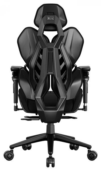 RXGAMER K6-6001 Scaun ergonomic, cotiere 5D, tetiera 2D, mecanism multifunctional inclinare/blocare, pivotant, Textil, Negru