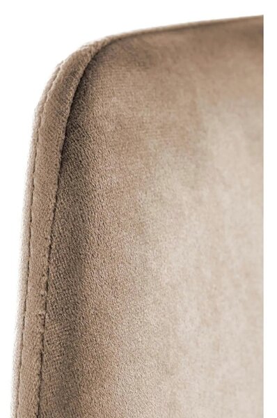 Scaun bej tapitat K460, stofa catifelata, 49x54x84 cm