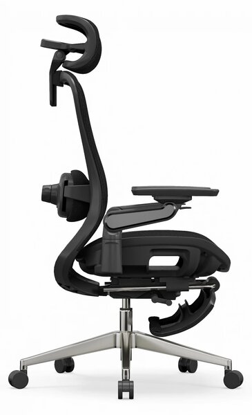 SYNO-H-MF Scaun ergonomic, suport lombar cu Masaj, sezut translatabil, cotiere 6D, tetiera 2D, suport picioare, Mesh, Negru