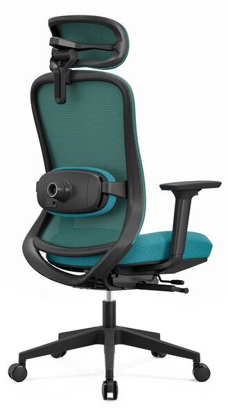SYNO-H Scaun ergonomic, suport lombar cu Masaj, sezut translatabil, cotiere 3D, tetiera 4D, Mesh/textil, Albastru