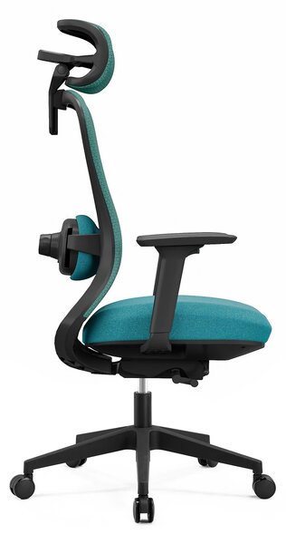 SYNO-H Scaun ergonomic, suport lombar cu Masaj, sezut translatabil, cotiere 3D, tetiera 4D, Mesh/textil, Albastru