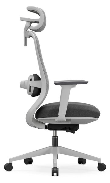 SYNO-HG Scaun ergonomic, suport lombar cu Masaj, sezut translatabil, cotiere 3D, tetiera 2D, Mesh/textil, Gri