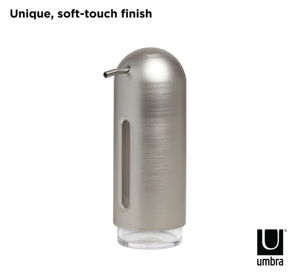 Dozator de săpun lichid argintiu din plastic 350 ml Penguin – Umbra