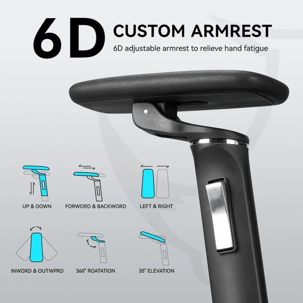 Scaun ergonomic MUSSO H80 PRO, șezut translatabil, cotiere 6D, suport lombar dinamic, spătar reglabil înălțime, tetieră 3D, suport picioare, mecanism multifunctional inclinare/blocare, pivotant, Mesh, Negru