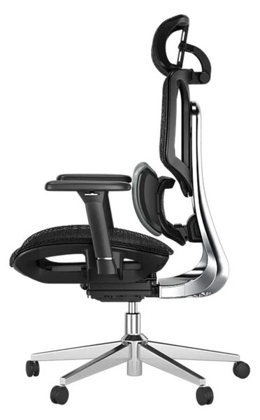 HBADA E3 AIR Scaun ergonomic, cu suport lombar dinamic pe 3 zone, tetieră reglabilă 3D, cotiere reglabile 3D, pivotant, Negru