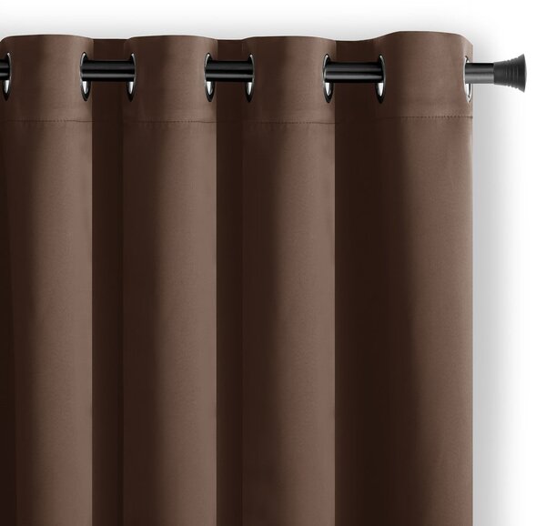 Draperie maro dimout (semi-opacă) 140x270 cm Kierra – Restilo