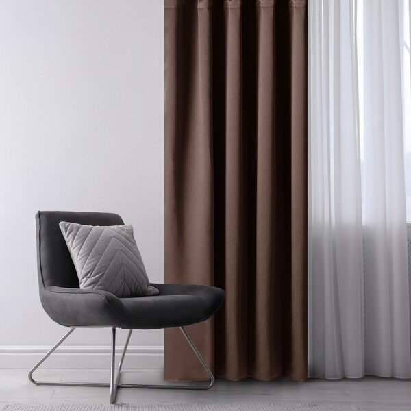 Draperie maro dimout (semi-opacă) 140x270 cm Kierra – Restilo