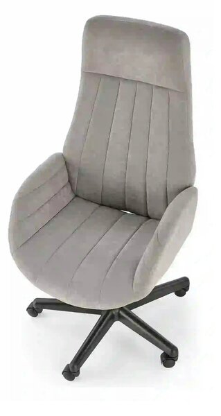 Scaun birou HARPER, gri/negru, stofa clasica/metal, 62x70x113/123 cm