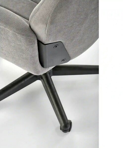 Scaun birou HARPER, gri/negru, stofa clasica/metal, 62x70x113/123 cm