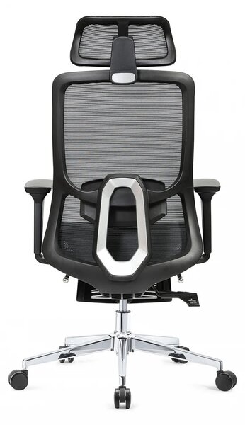 ROCKY-V5 Scaun ergonomic, Full Mesh, Sezut Translatie, suport picioare, Negru