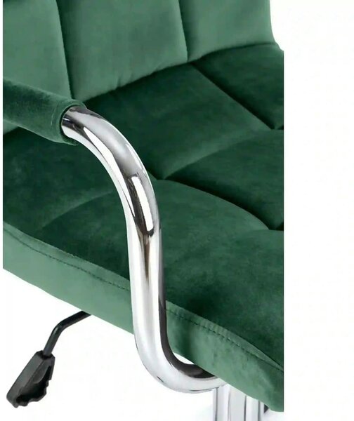 Scaun birou GONZO 4, verde, stofa catifelata, 60x53x93/105 cm