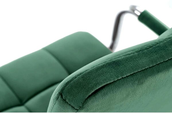 Scaun birou GONZO 4, verde, stofa catifelata, 60x53x93/105 cm