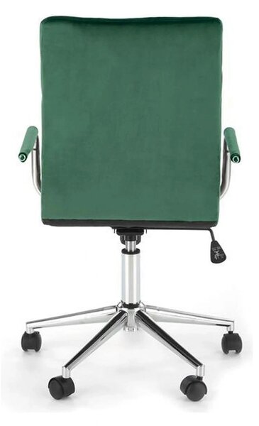 Scaun birou GONZO 4, verde, stofa catifelata, 60x53x93/105 cm