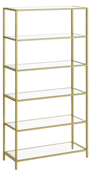 Biblioteca Vasagle Auriu 80x30x176.5 cm