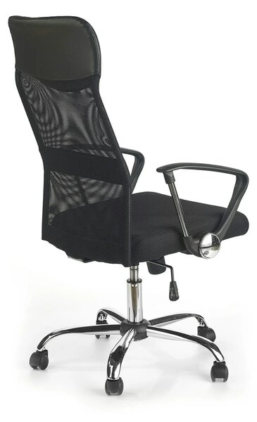 Scaun de birou VIRE, negru, stofa mesh/metal, 61x63x110/120 cm