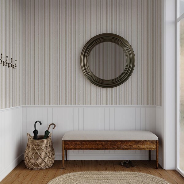 Tapet Dungi bej-roz cu accente albe, Tapet geometrie, Tapet dungi, a00505 : Uwalls.ro