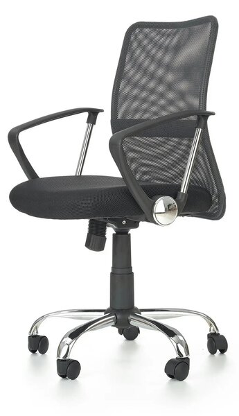 Scaun de birou TONY, negru, stofa/plasa, 58x56x92/102 cm