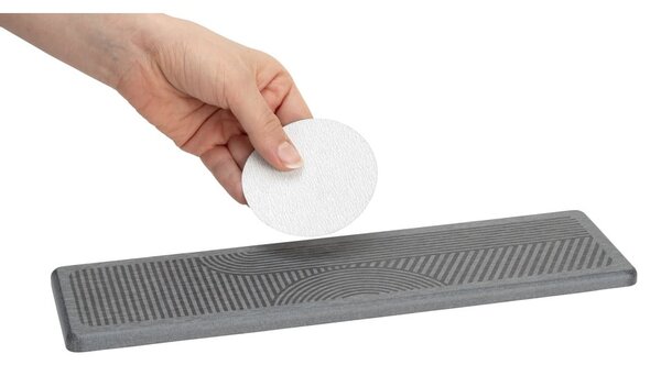 Scurgător de vase gri din diatomit 30x8 cm Damon – Wenko
