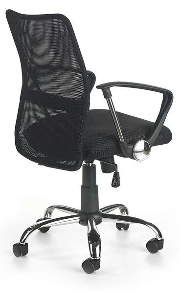 Scaun de birou TONY, negru, stofa/plasa, 58x56x92/102 cm