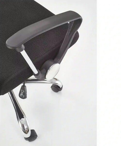 Scaun de birou TONY, negru, stofa/plasa, 58x56x92/102 cm