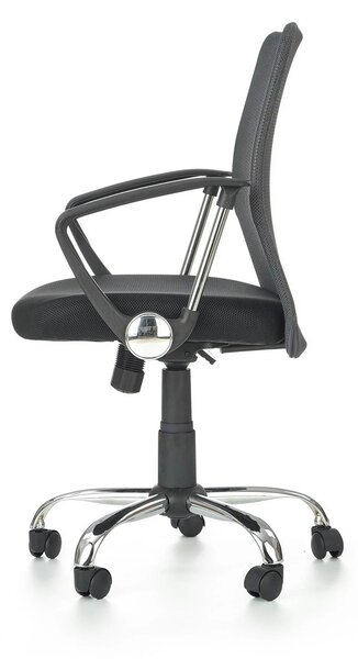 Scaun de birou TONY, negru, stofa/plasa, 58x56x92/102 cm