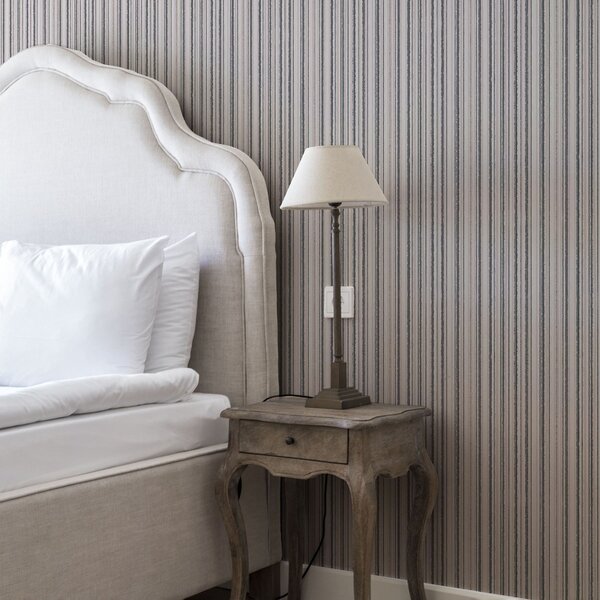 Tapet Dungi delicate în tonuri gri-roz, Tapet geometrie, Tapet dungi, a00509 : Uwalls.ro