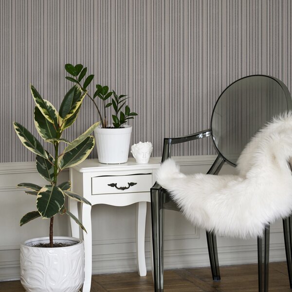 Tapet Dungi delicate în tonuri gri-roz, Tapet geometrie, Tapet dungi, a00509 : Uwalls.ro