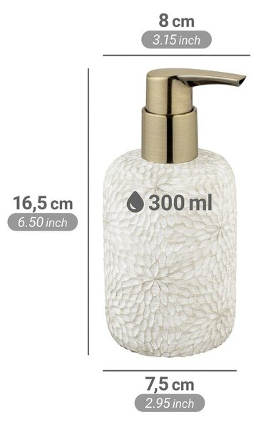 Dozator de săpun lichid alb din polirășină 300 ml Montalfano – Wenko
