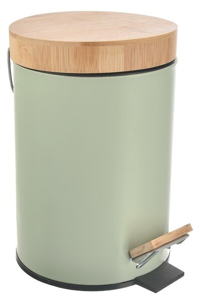 Coș de gunoi verde deschis cu pedală din metal 3 l Greenish – Orion