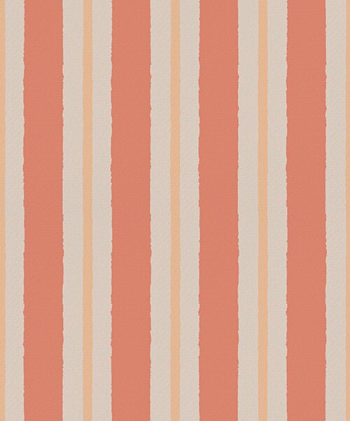 Tapet Dungi terracotta luminoase cu accente bej, Tapet geometrie, Tapet dungi, a00515 : Uwalls.ro