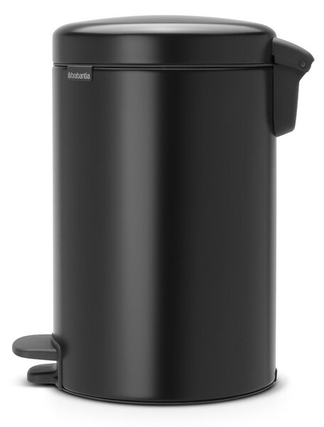 Coș de gunoi negru mat cu pedală din oțel 12 l NewIcon – Brabantia