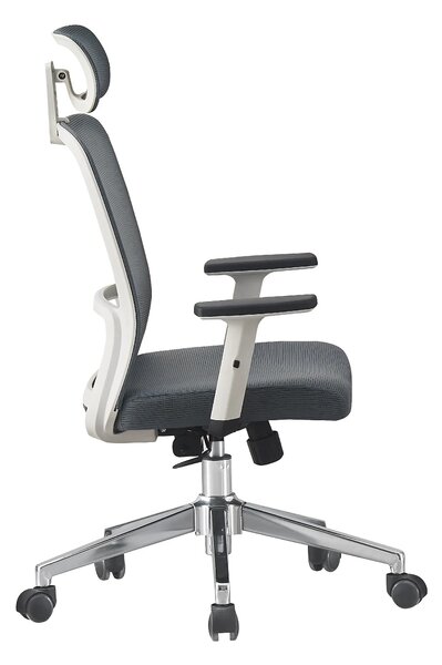 Scaun ergonomic, spătar Mesh, Gri/Alb