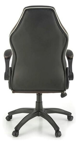Scaun de birou HAMLET, negru/gri, piele ecologica, 65x70x117 cm