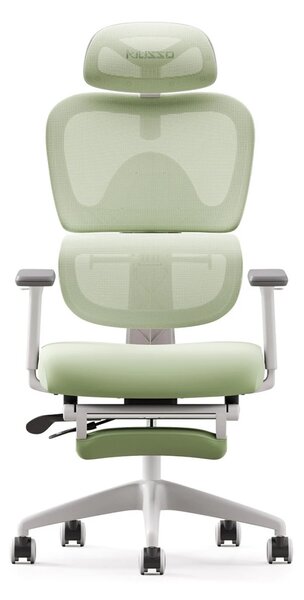Scaun ergonomic MUSSO E600SE ADAPTIVE, șezut translatabil, cotiere 3D, suport lombar adaptiv, suport picioare, mecanism multifunctional inclinare/blocare, pivotant, Mesh, Verde