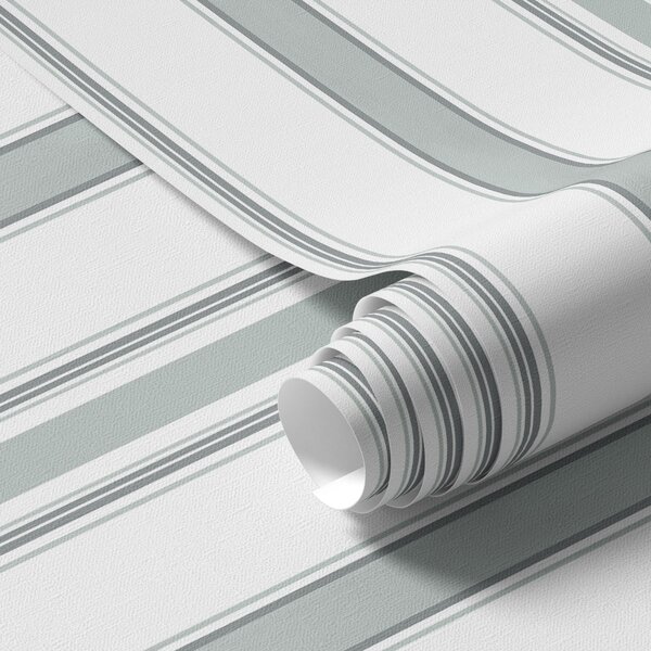 Tapet Model dublu cu dungi gri-albastru, Tapet geometrie, Tapet dungi, a00554 : Uwalls.ro