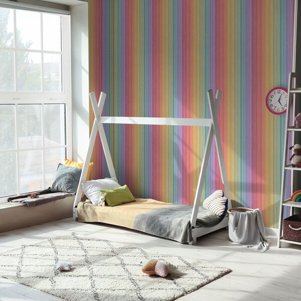 Tapet Dungi curcubeu cu accente de culoare expresive, Tapet geometrie, Tapet dungi, a00553 : Uwalls.ro